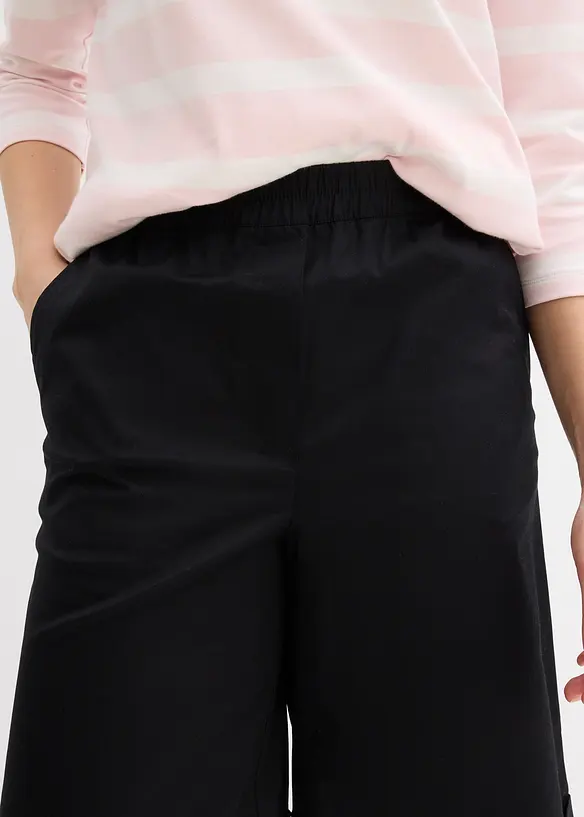 Bermuda effet paper touch en coton extensible, bonprix