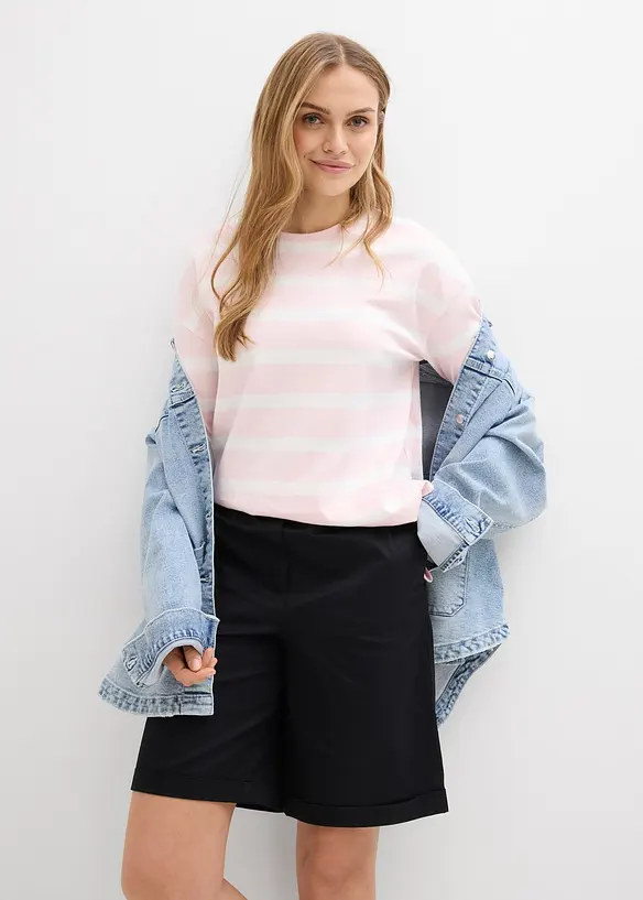 Bermuda effet paper touch en coton extensible, bonprix