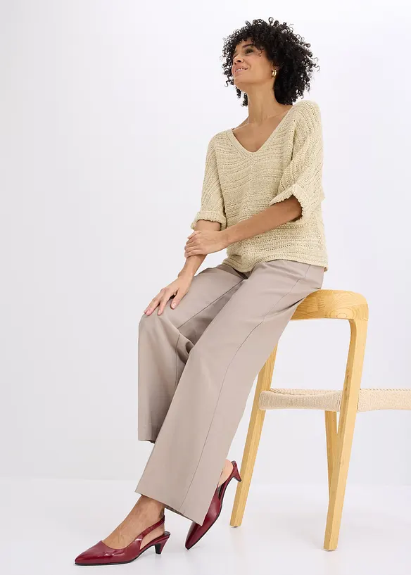 Pull en maille ajour&eacute;e, bonprix