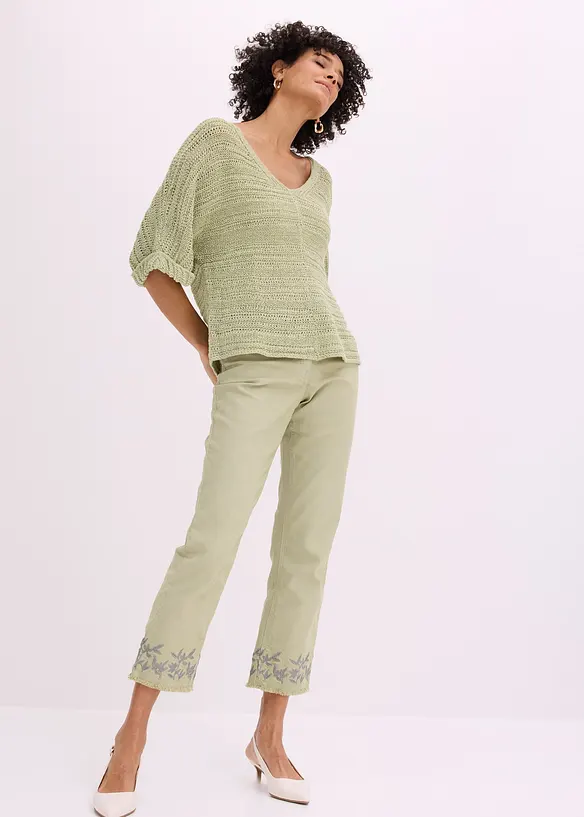 Pull en maille ajour&eacute;e, bonprix