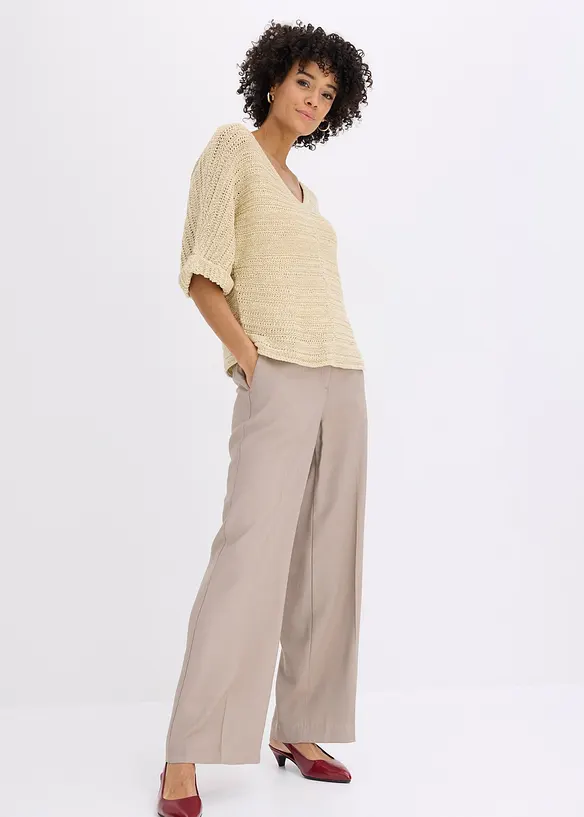 Pull en maille ajour&eacute;e, bonprix