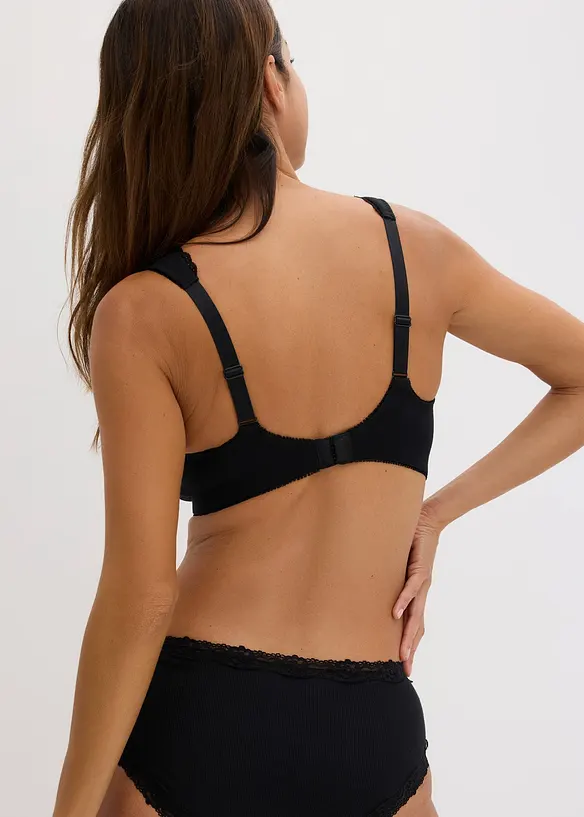 Lot de 2 soutiens-gorge minimiseurs moul&eacute;s coton, sans armatures, bonprix