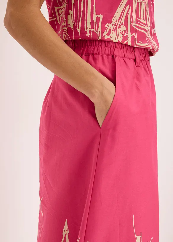 Jupe midi 100% coton, bonprix