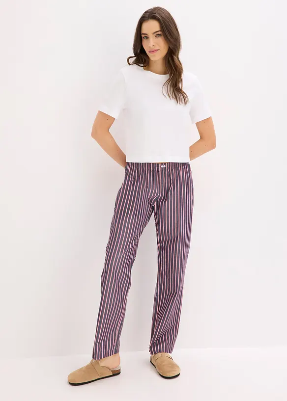 Pyjama avec pantalon tiss&eacute;, bonprix