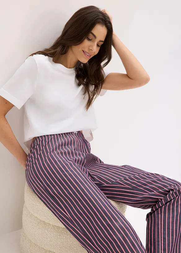 Pyjama avec pantalon tiss&eacute;, bonprix