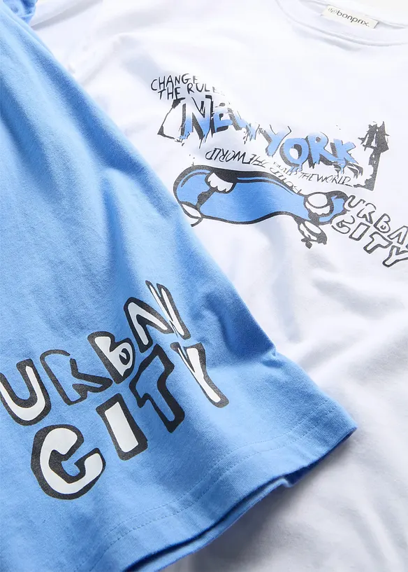 T-shirt loose et bermuda long en jersey 100% coton (ens. 2 pces), bonprix