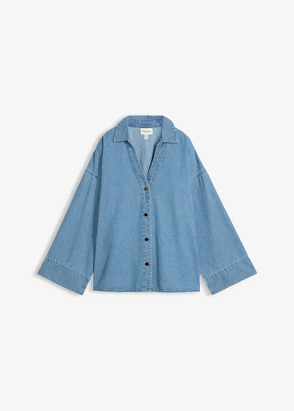 Chemisier en jean 100% coton, bonprix