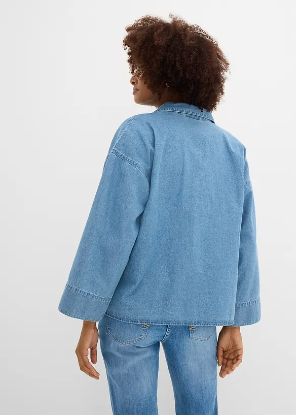 Chemisier en jean 100% coton, bonprix