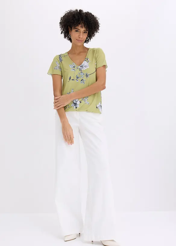 T-shirt &agrave; base &eacute;lastiqu&eacute;e, bonprix