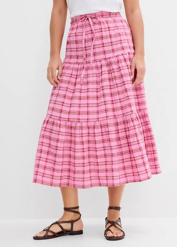 Jupe midi 100% coton, bonprix