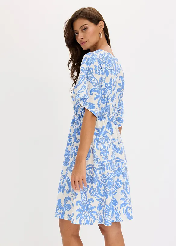 Robe-tunique &agrave; d&eacute;collet&eacute; plongeant, bonprix