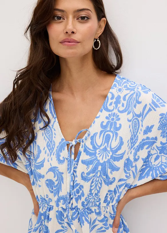 Robe-tunique &agrave; d&eacute;collet&eacute; plongeant, bonprix