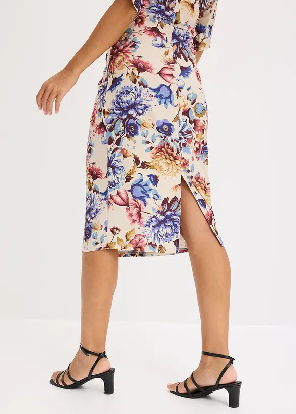 Robe midi twist&eacute;e devant, bonprix