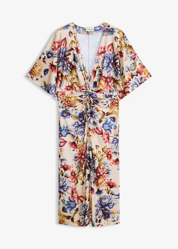 Robe midi twist&eacute;e devant, bonprix
