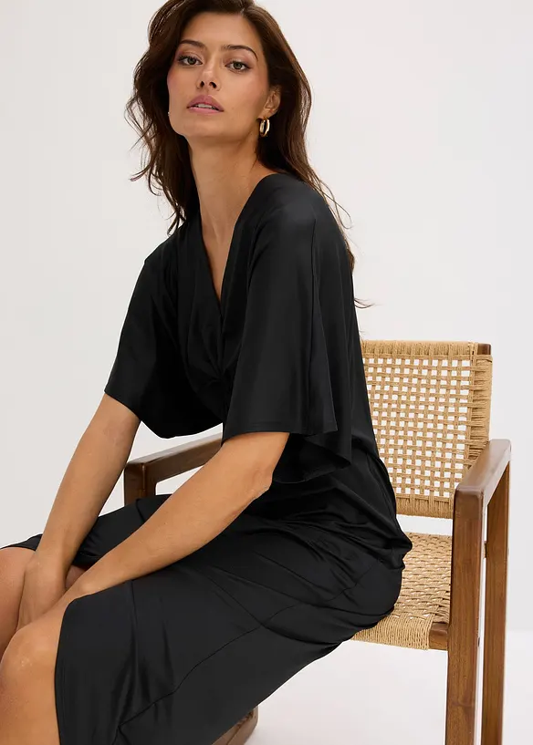 Robe midi effet twist&eacute;, bonprix