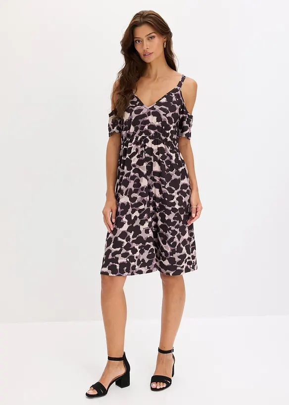 Robe courte &agrave; &eacute;paules d&eacute;couvertes, bonprix