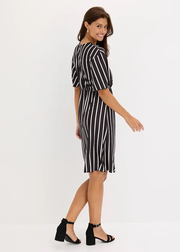 Robe courte avec d&eacute;collet&eacute; plongeant, bonprix