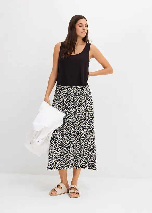 Robe fluide en jersey viscose extensible, bonprix