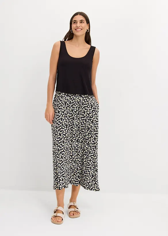 Robe fluide en jersey viscose extensible, bonprix