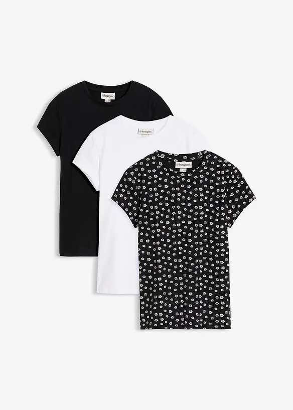T-shirts en coton extensible, bonprix