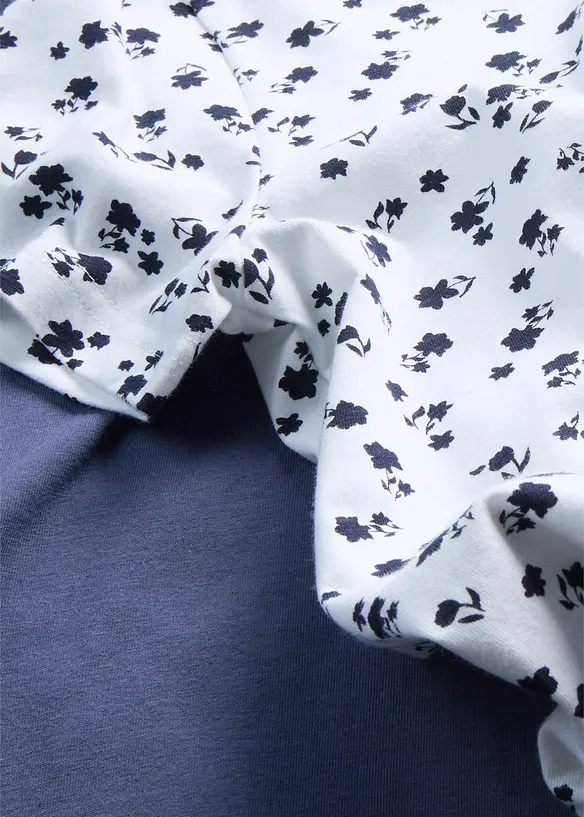 Lot de 2 T-shirts en coton extensible, bonprix