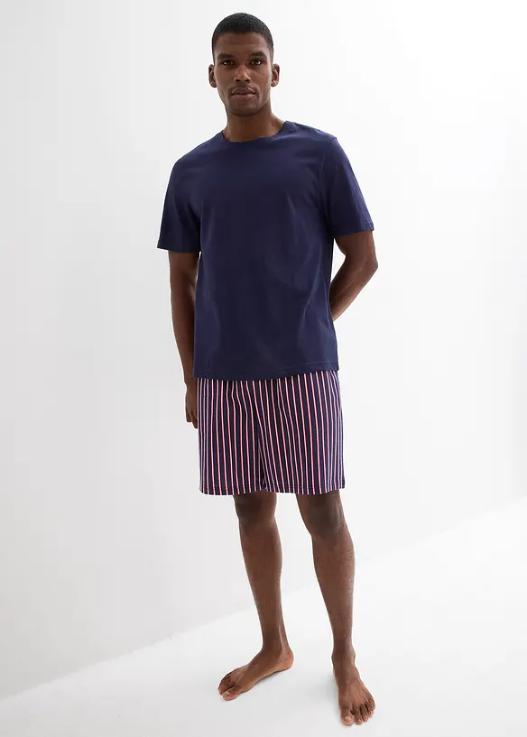 Pyjashort 100% coton avec short tiss&eacute;, bonprix