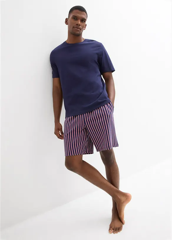 Pyjashort 100% coton avec short tiss&eacute;, bonprix