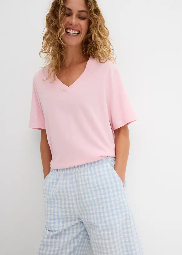 Pantalon large 100% coton, bonprix