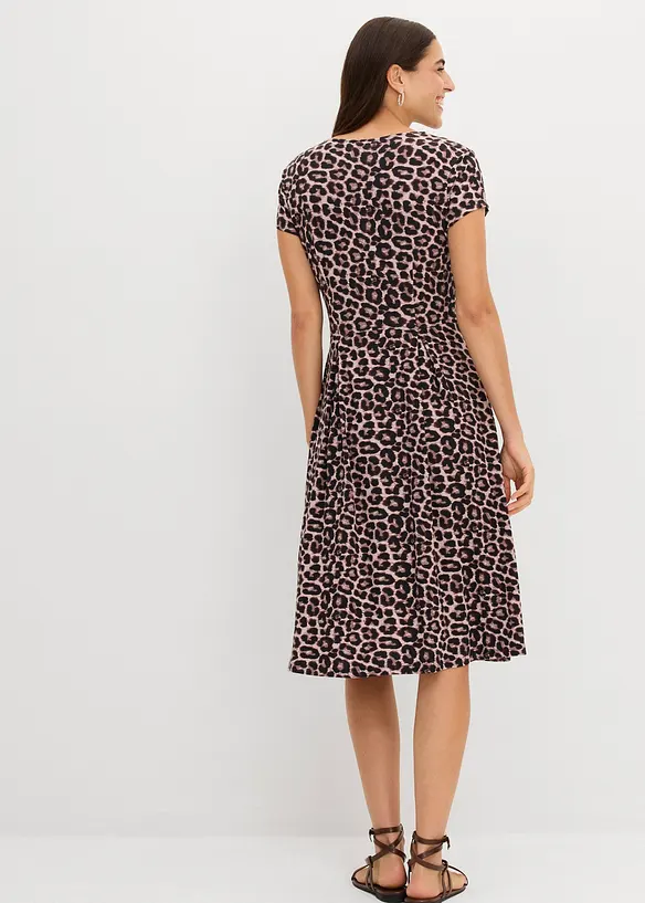 Robe en jersey l&eacute;opard, bonprix