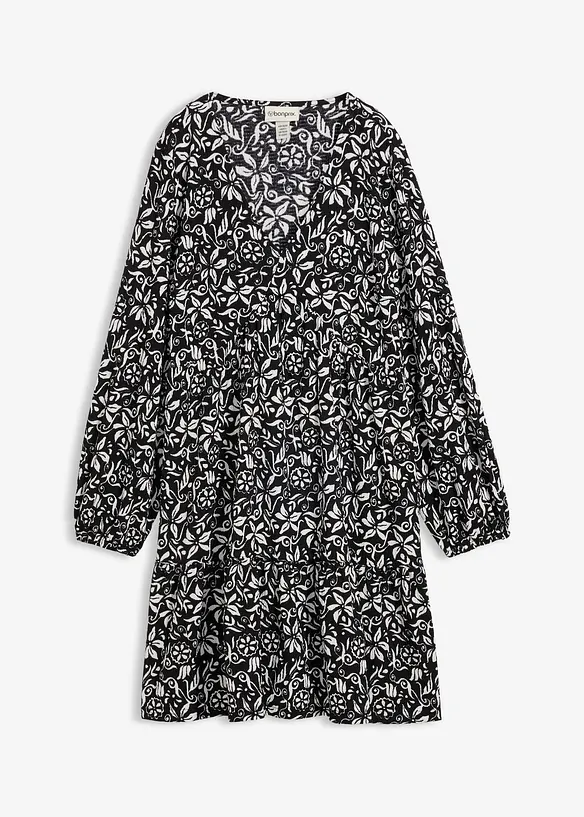 Robe-tunique en cr&ecirc;pe l&eacute;ger, bonprix