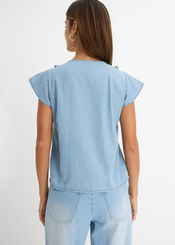 Top en jean 100% coton, bonprix