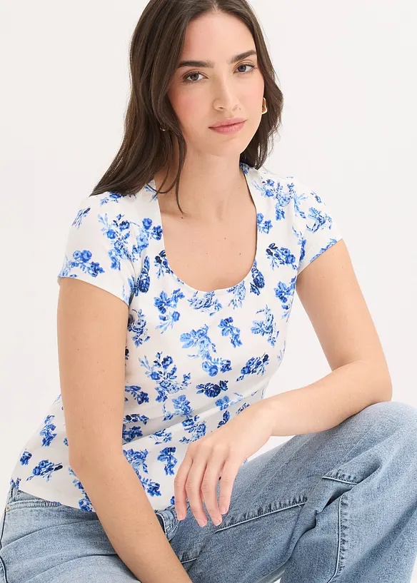 T-shirt en coton extensible, bonprix