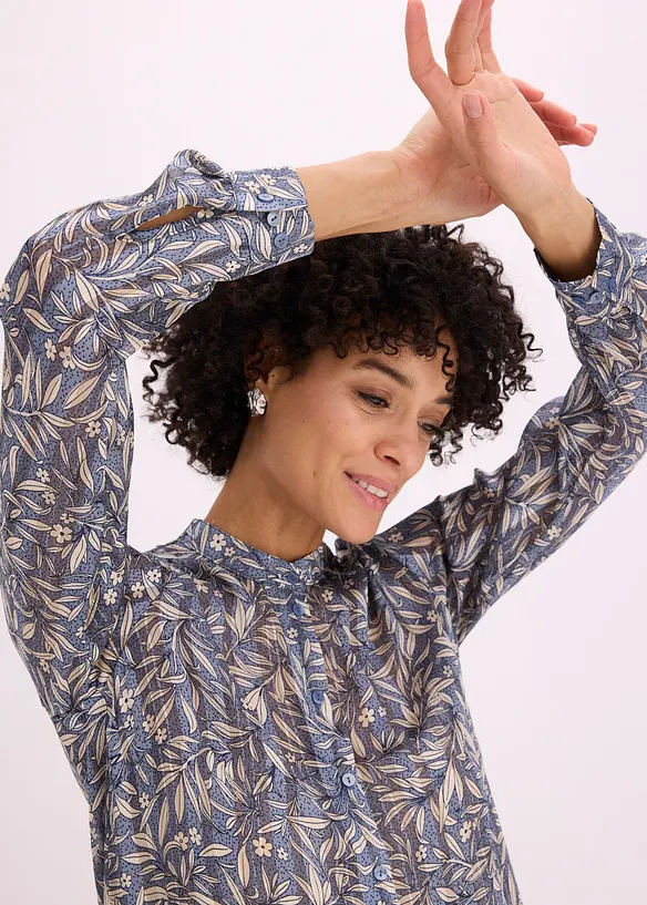 Chemisier long en mousseline, bonprix