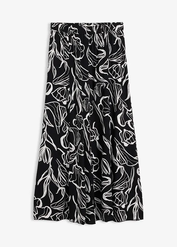 Jupe longue &agrave; effet froiss&eacute;, bonprix