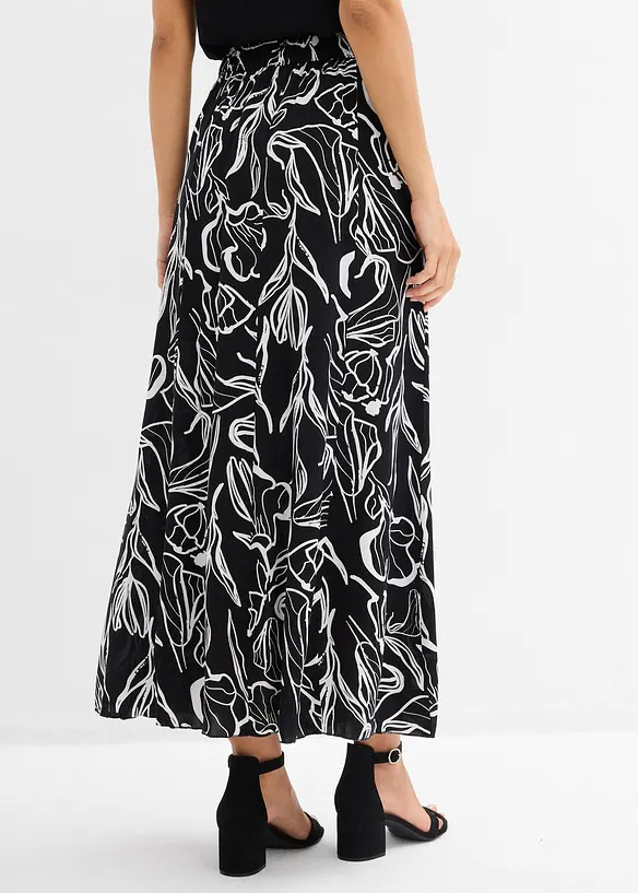 Jupe longue &agrave; effet froiss&eacute;, bonprix