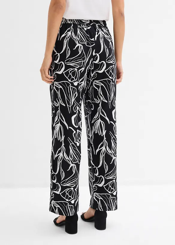 Pantalon &agrave; taille &eacute;lastiqu&eacute;e en viscose, bonprix