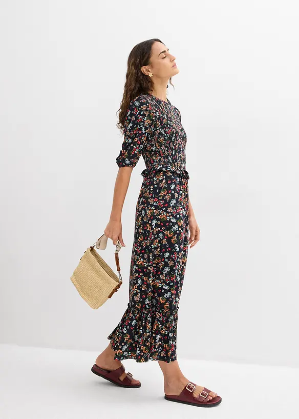 Robe midi en jersey viscose, bonprix