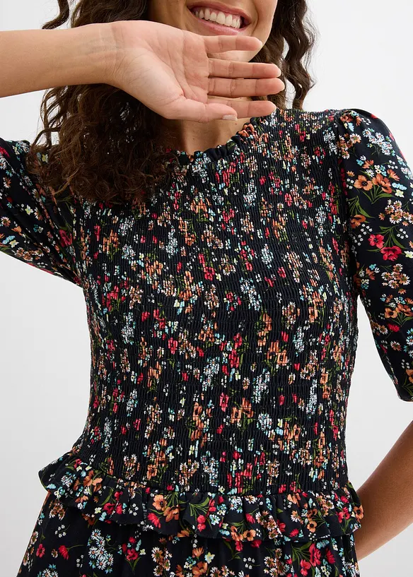 Robe midi en jersey viscose, bonprix