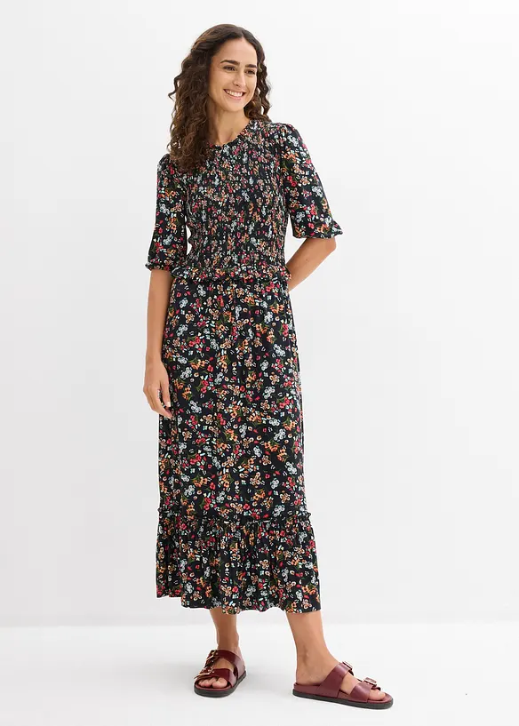Robe midi en jersey viscose, bonprix