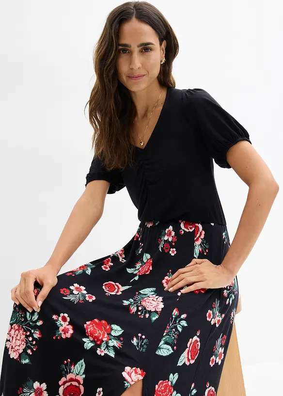 Robe longue en viscose extensible, bonprix