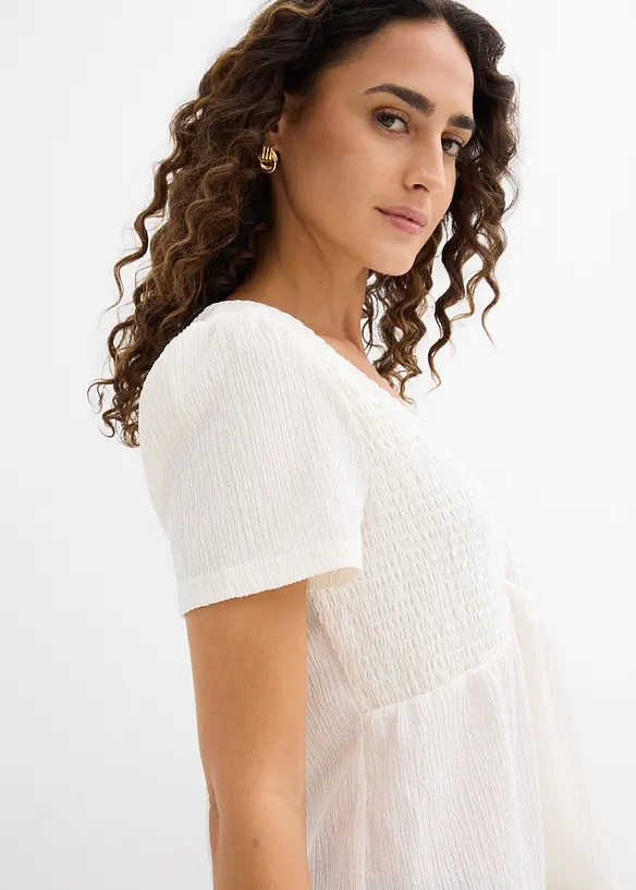 T-shirt en cr&ecirc;pe textur&eacute;, bonprix