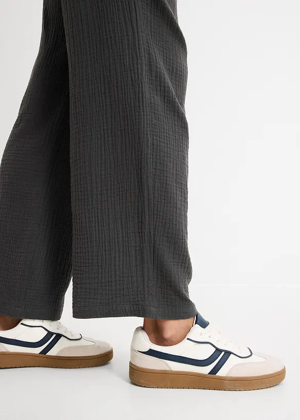 Pantalon en gaze de coton &agrave; taille &eacute;lastiqu&eacute;e, bonprix