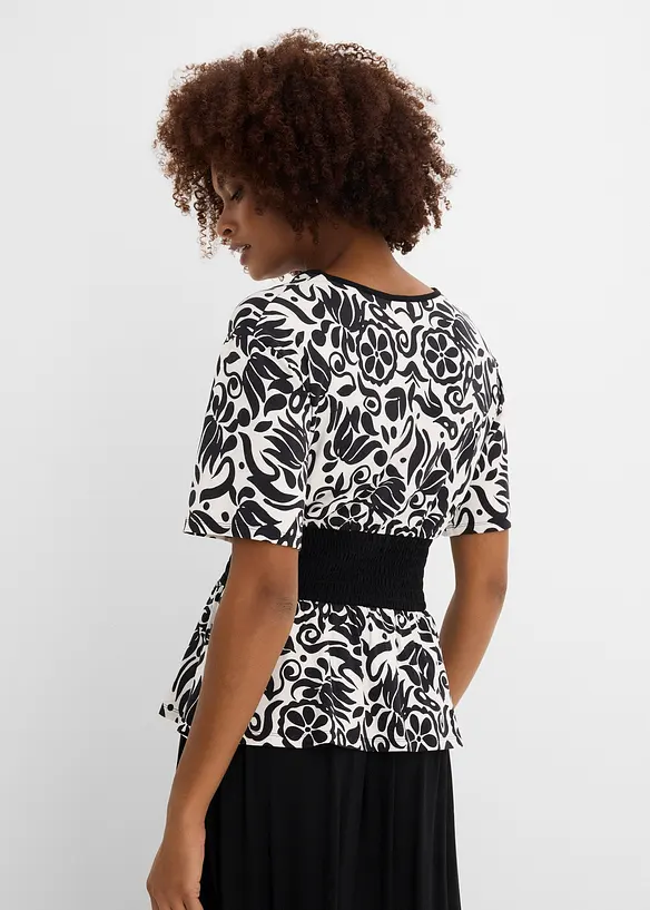 Blouse &agrave; d&eacute;collet&eacute; profond, bonprix