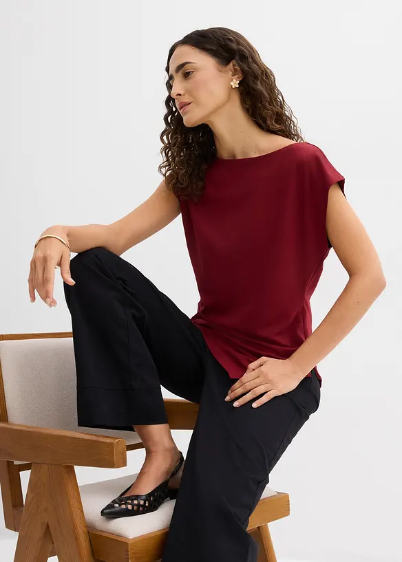 Top asym&eacute;trique en Punto di Roma, bonprix