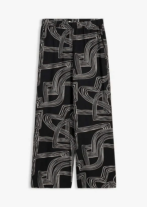 Pantalon large &agrave; pinces, bonprix