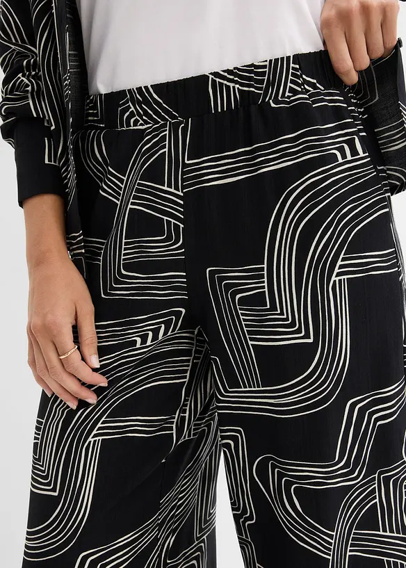 Pantalon large &agrave; pinces, bonprix