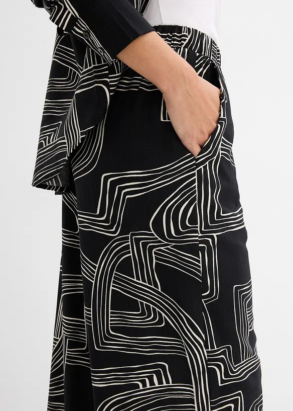 Pantalon large &agrave; pinces, bonprix