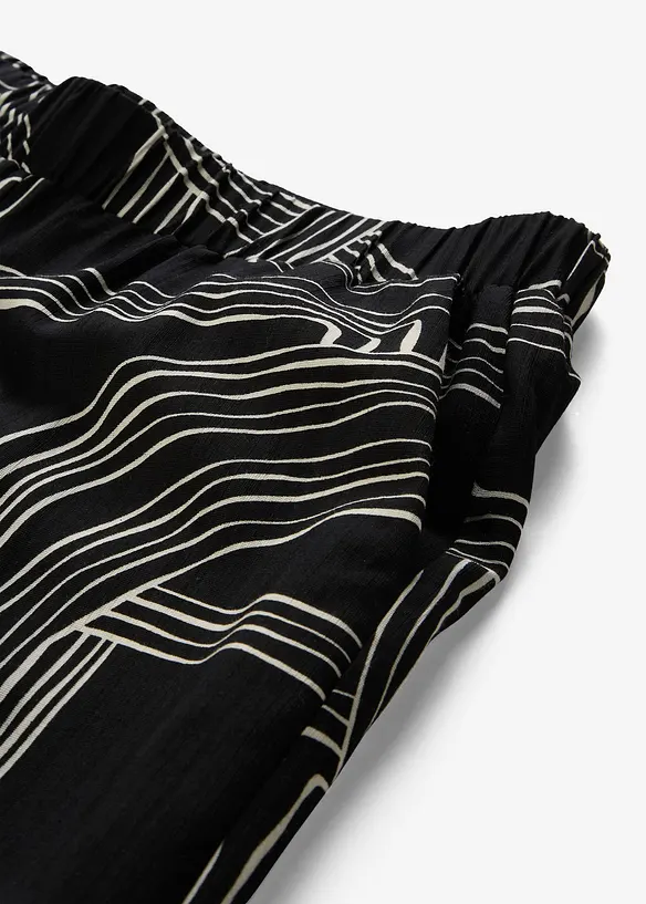 Pantalon large &agrave; pinces, bonprix