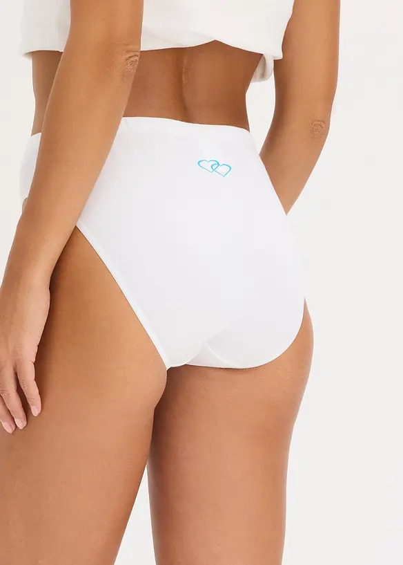 Lot de 6 slips coton doux avec imprim&eacute; c&oelig;urs, bonprix