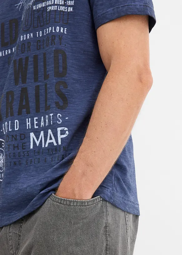 T-shirt aspect d&eacute;lav&eacute;, 100% coton, bonprix